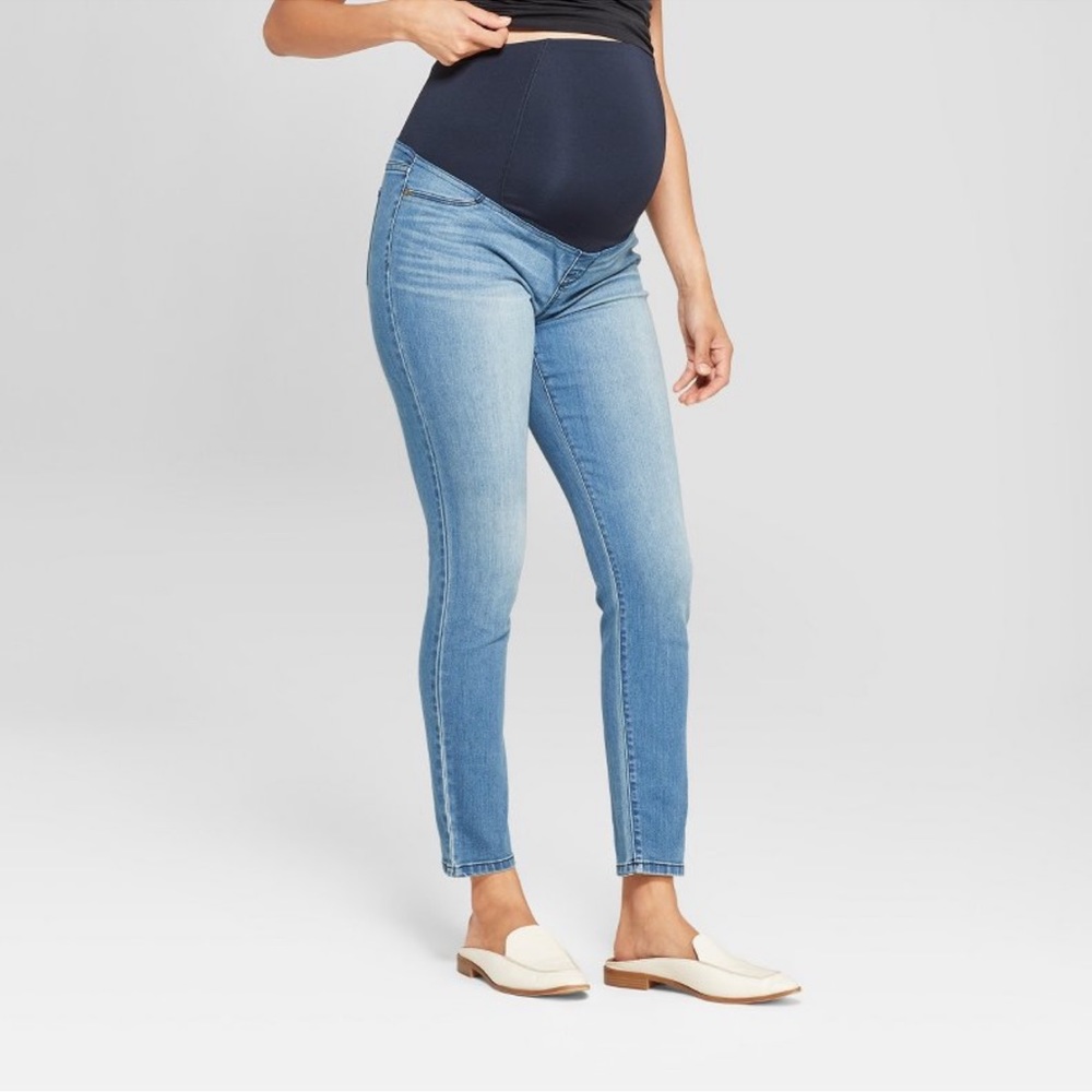 Isabel maternity medium wash maternity jeans